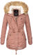 Navahoo LaViva warm ladies winter jacket with teddy fur Terrakotta-Gr.XL