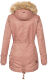 Navahoo LaViva warm ladies winter jacket with teddy fur Terrakotta-Gr.XL