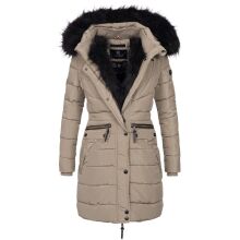 Navahoo Paula Ladies Winter Jacket Coat Parka Warm Lined Winterjacket B383 Taupe Size XS - Size 34