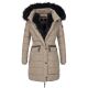 Navahoo Paula Damen Parka Winterjacke warm Gefüttert Taupe Größe L - Gr. 40