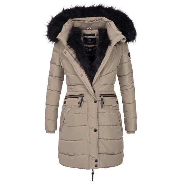 Navahoo Paula Damen Parka Winterjacke warm Gefüttert Taupe Größe M - Gr. 38