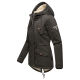 Marikoo Manolya Damen Parka Winterjacke mit Teddyfell Anthrazit Größe L - Gr. 40