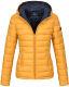 Marikoo Lucy Damen gesteppte Übergangsjacke Gelb Größe XXL - Gr. 44