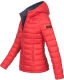 Marikoo Lucy ladies quilted jacket with hood - Red-Gr.L