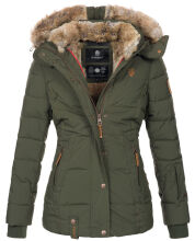 Marikoo Nekoo ladies winterjacket lined with faux fur - Olive-Gr.M