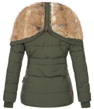 Marikoo Nekoo ladies winterjacket lined with faux fur - Olive-Gr.M