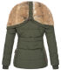 Marikoo Nekoo ladies winterjacket lined with faux fur - Olive-Gr.M