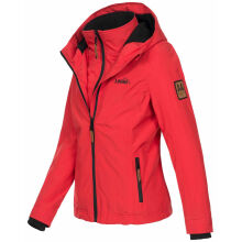 Marikoo Erdbeere Damen Übergangsjacke leicht gefüttert mit Kapuze Rot Größe M - Gr. 38