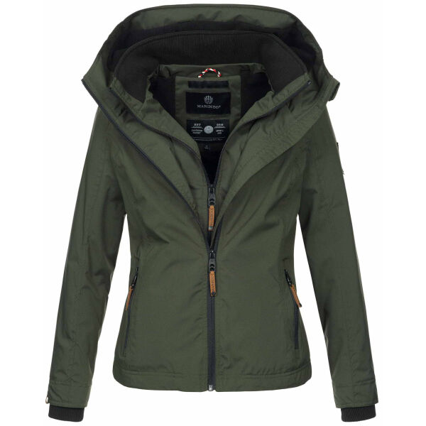 Marikoo Erdbeere Damen Übergangsjacke leicht gefüttert mit Kapuze Olive Größe XXL - Gr. 44
