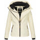 Marikoo Erdbeere Damen Übergangsjacke leicht gefüttert mit Kapuze Beige Größe L - Gr. 40