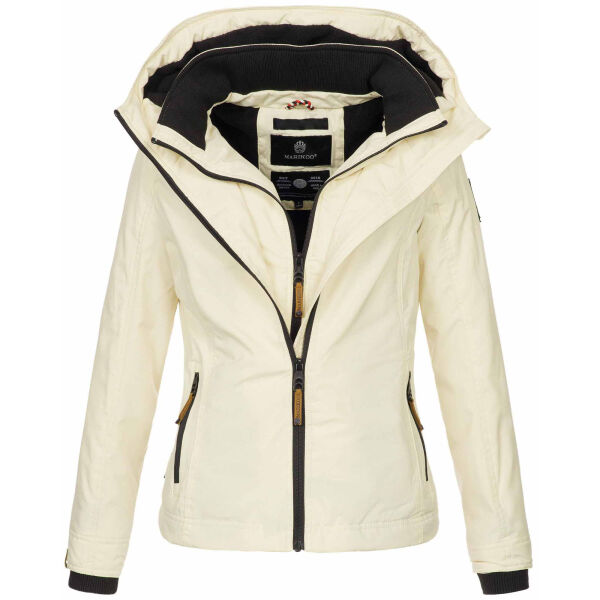 Marikoo Erdbeere Damen Übergangsjacke leicht gefüttert mit Kapuze Beige Größe XXL - Gr. 44
