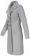 Navahoo Wooly Damen Trenchcoat Winter Mantel Hellgrau Größe S - Gr. 36