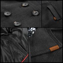 Navahoo Wooly Damen Trenchcoat Winter Mantel Anthrazit Größe XXL - Gr. 44