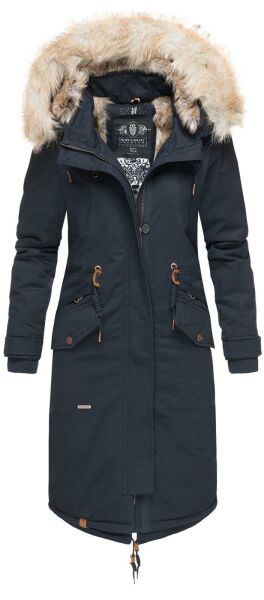 Navahoo Kin-Joo ladies parka winter jacket with hood - Navy-Gr.XS