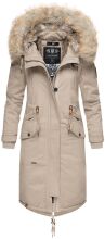 Navahoo Kin-Joo ladies parka winter jacket with hood - Taupe-Gr.XS