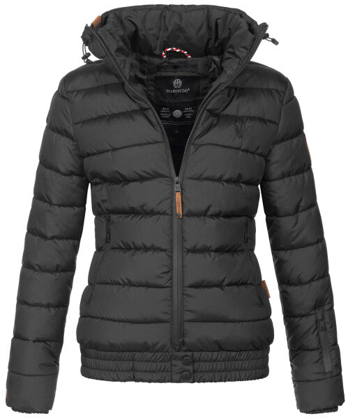 Marikoo Poison Damen Steppjacke Stehkragen Schwarz-Gr.S