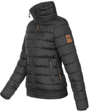 Marikoo Poison Damen Steppjacke Stehkragen Schwarz-Gr.S