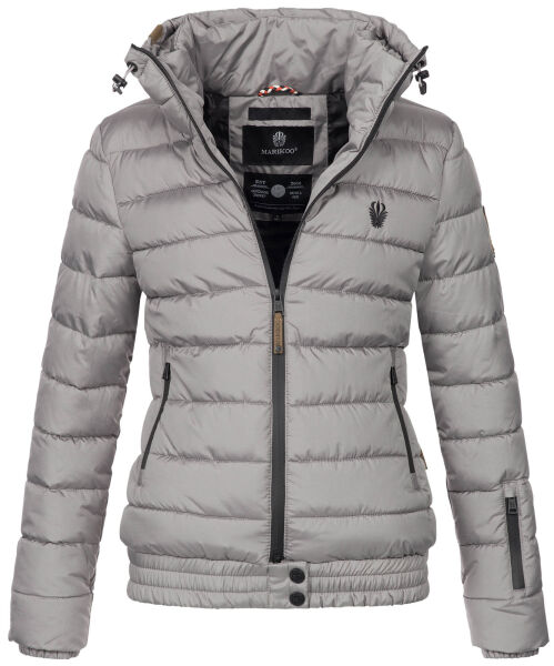 Marikoo Poison Damen Steppjacke Stehkragen Grau-Gr.S