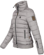 Marikoo Poison Damen Steppjacke Stehkragen Grau-Gr.XL