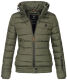 Marikoo Poison Damen Steppjacke Stehkragen Forest-Green-Gr.M