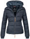 Marikoo Sole Damen Winter Steppjacke mit Kapuze Navy-Gr.XS