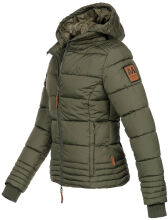 Marikoo Sole Damen Winter Steppjacke mit Kapuze Forest-Green-Gr.XS