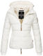Marikoo Sole ladies winter hooded quilted jacket Weiß-Gr.XS