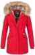 Navahoo Christal ladies winter jacket parka with faux fur - Red-Gr.S