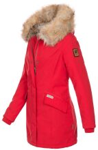 Navahoo Christal ladies winter jacket parka with faux fur - Red-Gr.M