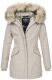 Navahoo Christal ladies winter jacket parka with faux fur - Beige-Gr.XS