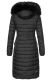 Navahoo Umay Damen lange Winterjacke mit Fellkragen Schwarz-Gr.XL
