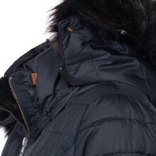 Navahoo Umay Damen lange Winterjacke mit Fellkragen Navy-Gr.XL