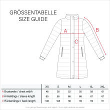 Navahoo Umay Damen lange Winterjacke mit Fellkragen Bordeaux-Gr.L
