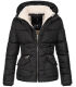 Navahoo Megan ladies winter hooded quilted jacket Schwarz-Gr.S