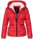 Navahoo Megan Damen Winter Steppacke mit Kapuze Rot-Gr.XS