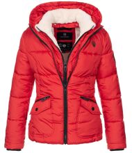 Navahoo Megan ladies winter hooded quilted jacket Rot-Gr.S