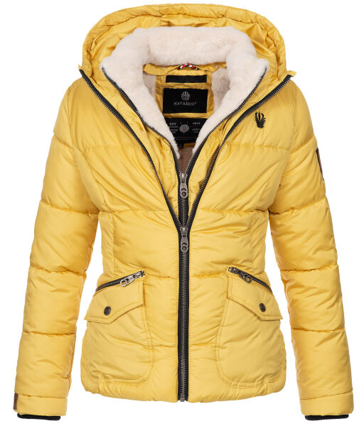 Navahoo Megan ladies winter hooded quilted jacket Gelb-Gr.XS