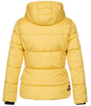 Navahoo Megan Damen Winter Steppacke mit Kapuze Gelb-Gr.S