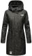 Navahoo Deike Damen Regenjacke Regenmantel lang Teddyfell Schwarz-Gr.L