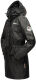 Navahoo Deike Damen Regenjacke Regenmantel lang Teddyfell Schwarz-Gr.L