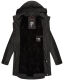 Navahoo Deike Damen Regenjacke Regenmantel lang Teddyfell Schwarz-Gr.L