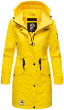 Navahoo Deike Damen Regenjacke Regenmantel lang Teddyfell Gelb-Gr.XL
