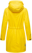 Navahoo Deike Damen Regenjacke Regenmantel lang Teddyfell Gelb-Gr.XL