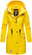 Navahoo Deike Damen Regenjacke Regenmantel lang Teddyfell Gelb-Gr.XL