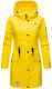 Navahoo Deike Damen Regenjacke Regenmantel lang Teddyfell Gelb-Gr.XL