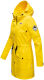 Navahoo Deike Damen Regenjacke Regenmantel lang Teddyfell Gelb-Gr.XL