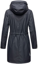 Navahoo Deike Damen Regenjacke Regenmantel lang Teddyfell Navy-Gr.L