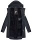 Navahoo Deike Damen Regenjacke Regenmantel lang Teddyfell Navy-Gr.L