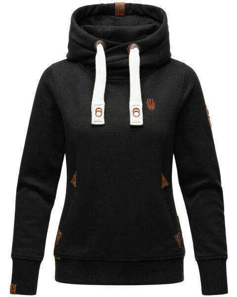Navahoo ladies hooded sweatshirt pullover - Black-Gr.M