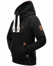 Navahoo Damen Sweatshirt Hoodie mit Kapuze Schwarz Größe L - Gr. 40